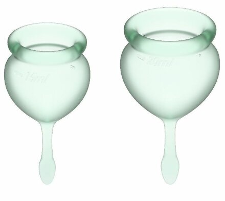 Набор зеленых менструальных чаш Feel good Menstrual Cup 