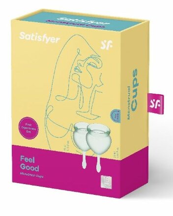 Набор зеленых менструальных чаш Feel good Menstrual Cup 