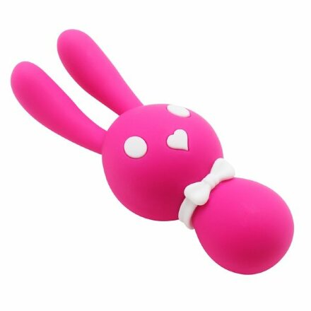 Розовый вибростимулятор-зайчик Dorcel - 16 см. 