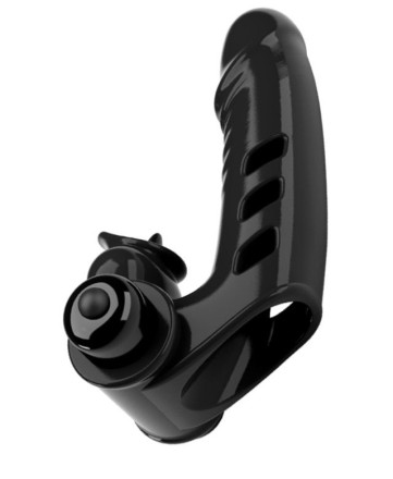 Черная вибронасадка на палец Corbin - 11 см. 