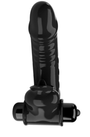 Черная вибронасадка на палец Corbin - 11 см. 