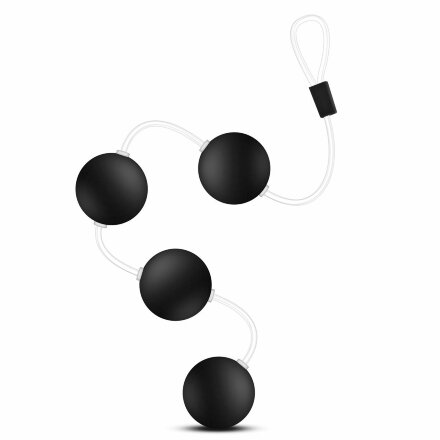 Чёрные анальные шарики Performance Pleasure Balls 