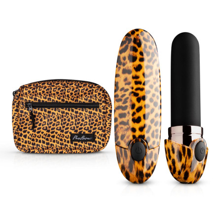 Леопардовый вибромассажер-помада Asha Lipstick Vibrator - 10 см. 