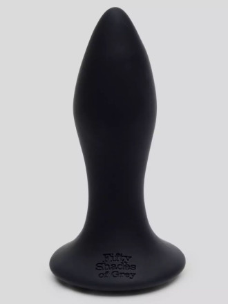 Черная анальная вибропробка Sensation Rechargeable Vibrating Butt Plug - 8,9 см. 