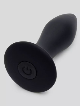 Черная анальная вибропробка Sensation Rechargeable Vibrating Butt Plug - 8,9 см. 