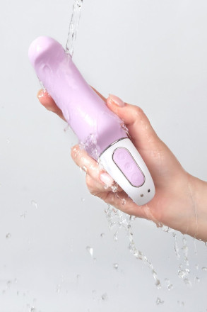 Сиреневый вибратор Satisfyer Vibes Charming Smile - 18,5 см. 