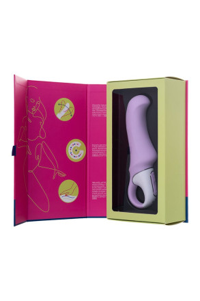 Сиреневый вибратор Satisfyer Vibes Charming Smile - 18,5 см. 