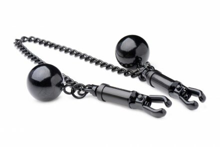 Зажимы для сосков с утяжелителями и цепочкой Clamps with Ball Weights and Chain 