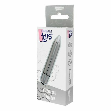 Серебристый мини-вибратор CLIMAX BULLET - 8,5 см. 