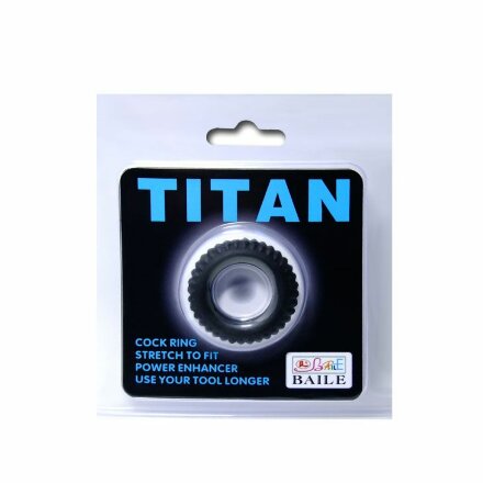 Эреционное кольцо с ребрышками Titan 