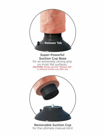 Большой реалистичный вибромассажер на присоске 9&quot; Vibrating Cock - 24,8 см. 