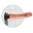 Большой реалистичный вибромассажер на присоске 9&quot; Vibrating Cock - 24,8 см. 
