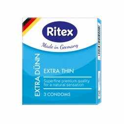 Ультратонкие презервативы RITEX EXTRA DUNN - 3 шт.