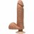Телесный вибромассажер-реалистик на присоске Perfect D Vibrating 8&quot; - 23 см. 