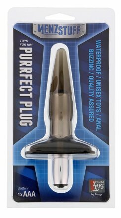 Дымчатая вибровтулка Purrfect Plug Smoke - 9,5 см. 