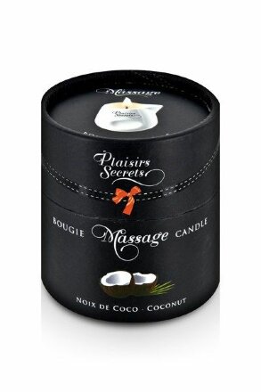Массажная свеча с ароматом кокоса Bougie de Massage Gourmande Coco - 80 мл. 