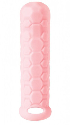 Розовый фаллоудлинитель Homme Long - 15,5 см. 