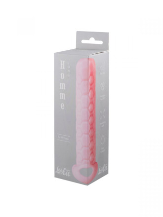 Розовый фаллоудлинитель Homme Long - 15,5 см. 