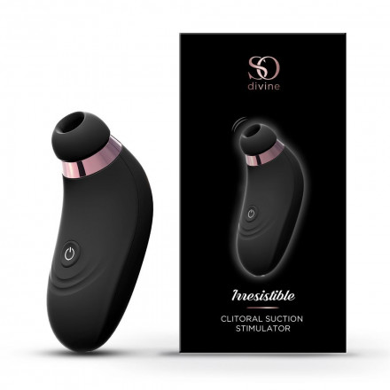 Черный вакуумный стимулятор So Divine Irresistible Clitoral Suction 