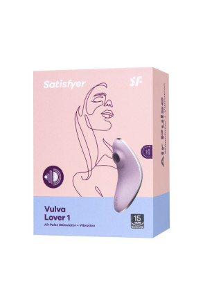 Сиреневый вакуум-волновой вибростимулятор клитора Satisfyer Vulva Lover 1 