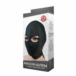 Чёрная маска-шлем с отверстием для глаз