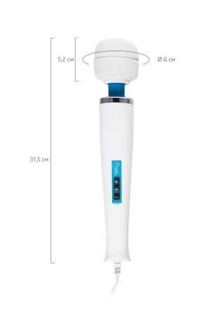 Белый вибромассажёр Magic Wand Europe - 31,5 см. 