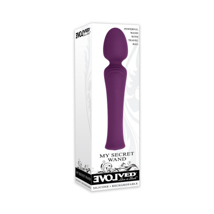 Фиолетовый жезловый вибромассажер My Secret Wand - 17 см. 