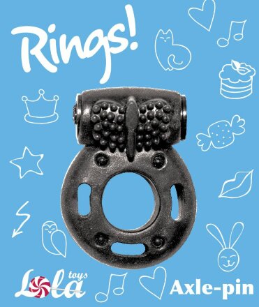 Черное эрекционное кольцо с вибрацией Rings Axle-pin 