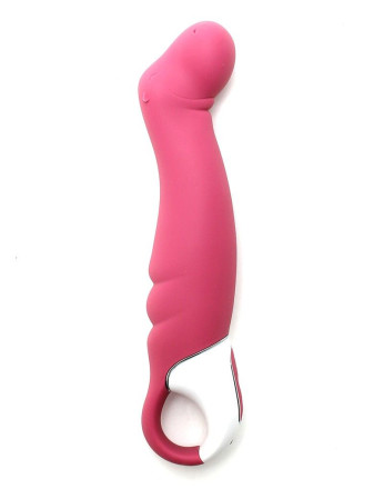 Вибратор Satisfyer Vibes Petting Hippo с загнутым кончиком - 22,9 см. 
