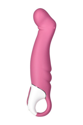 Вибратор Satisfyer Vibes Petting Hippo с загнутым кончиком - 22,9 см. 