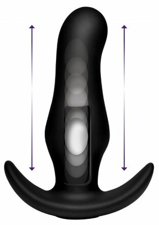 Черная анальная вибропробка Kinetic Thumping 7X Prostate Anal Plug - 13,3 см. 