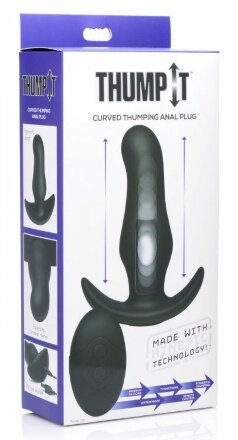 Черная анальная вибропробка Kinetic Thumping 7X Prostate Anal Plug - 13,3 см. 