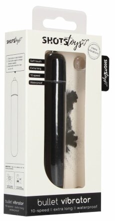 Черная вибропуля Bullet Vibrator Extra Long - 10,5 см. 