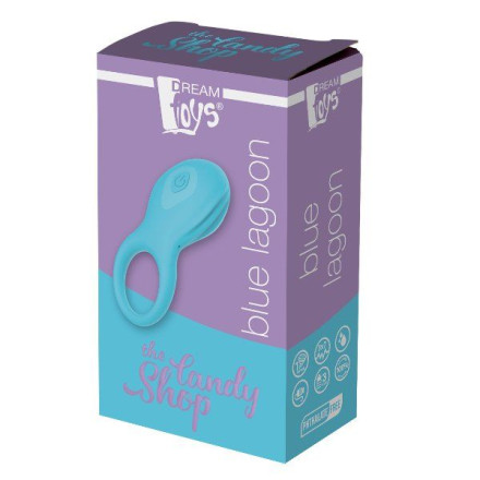 Голубое эрекционное виброкольцо Blue Lagoon 