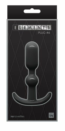 Черная анальная пробка Plug № 6 - 11,3 см. 