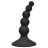 Чёрная анальная пробка Ribbed Plug Black - 10,5 см. 