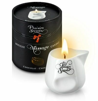 Массажная свеча с ароматом шоколада Bougie de Massage Gourmande Chocolat - 80 мл. 