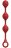 Красные утяжеленные анальные шарики Anal Essentials Weighted Silicone Anal Balls - 34,3 см. 
