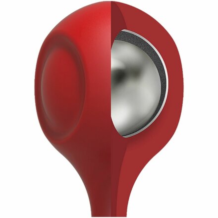 Красные утяжеленные анальные шарики Anal Essentials Weighted Silicone Anal Balls - 34,3 см. 