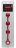 Красные утяжеленные анальные шарики Anal Essentials Weighted Silicone Anal Balls - 34,3 см. 