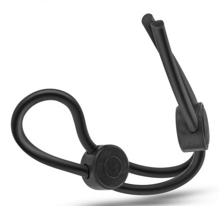 Черное двойное эрекционное лассо Silicone Double Loop Cock Ring 