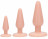 Набор телесных анальных пробок Anal Trainers Kit 