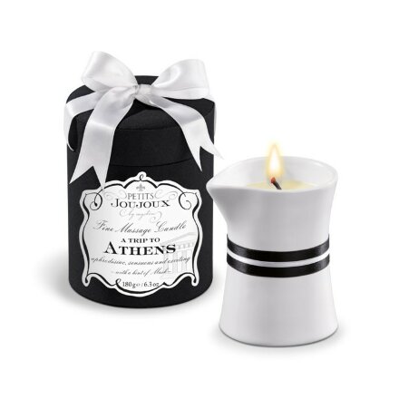 Массажное масло в виде большой свечи Petits Joujoux Athens с ароматом муската и пачули 