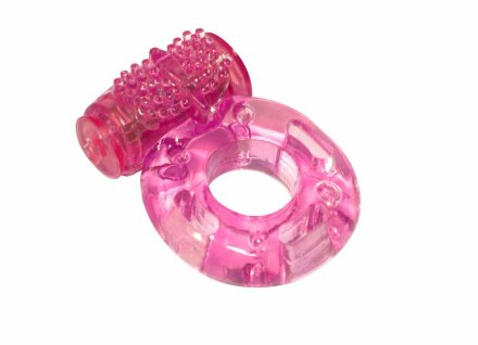 Розовое эрекционное кольцо с вибрацией Rings Axle-pin 