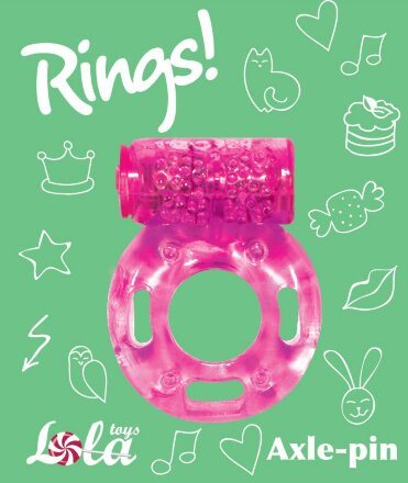Розовое эрекционное кольцо с вибрацией Rings Axle-pin 