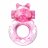 Розовое эрекционное виброкольцо на пенис Pink Bear 