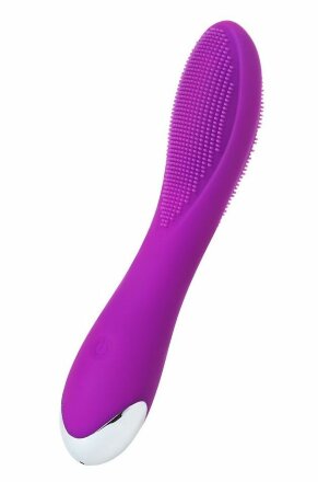 Фиолетовый вибратор с ресничками JOS DESI - 18,5 см. 