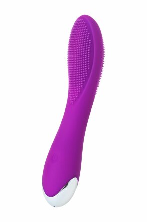 Фиолетовый вибратор с ресничками JOS DESI - 18,5 см. 