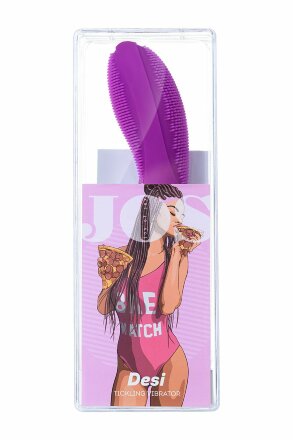 Фиолетовый вибратор с ресничками JOS DESI - 18,5 см. 