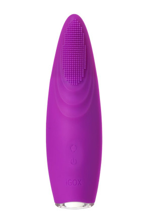 Фиолетовый клиторальный стимулятор с ресничками JOS ALICIA - 15,5 см. 
